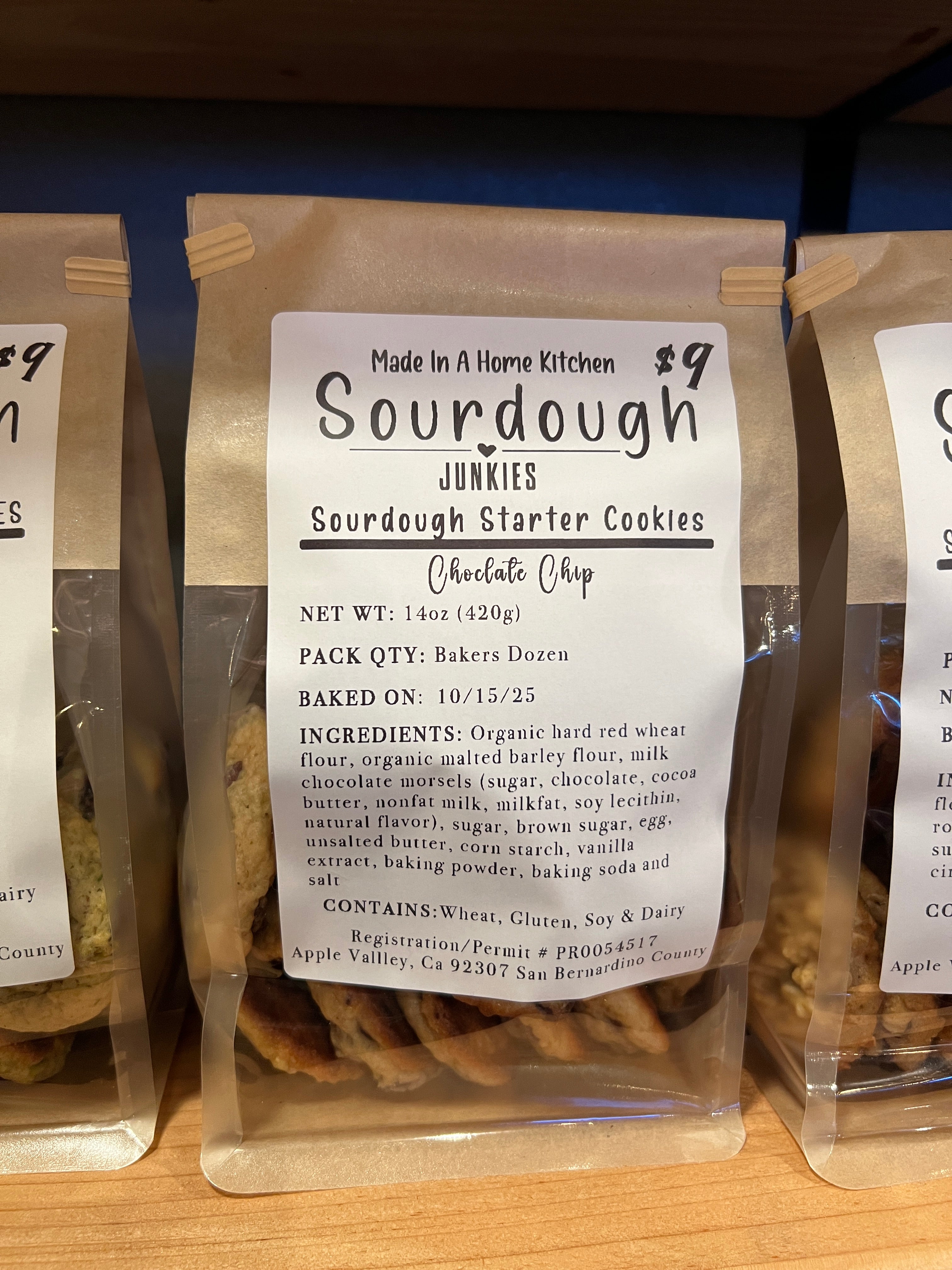 Chocolate Chip Sourdough Starter Cookies