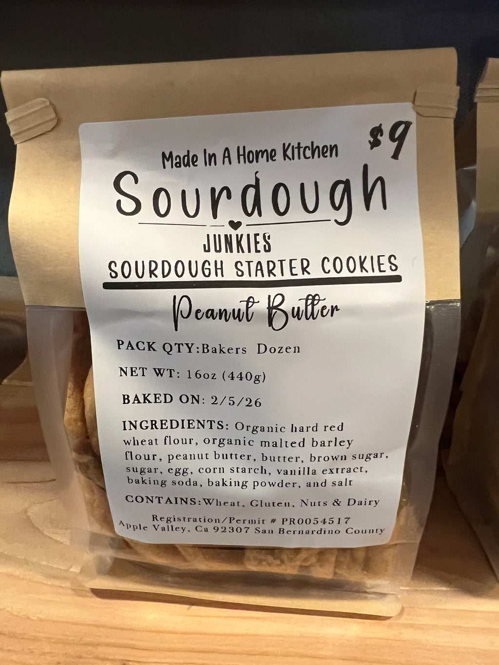 Peanut Butter Sourdough Starter Cookies